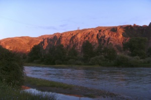 Morgenröte im Sharin Canyon. Morning sun in Sharin Canyon.